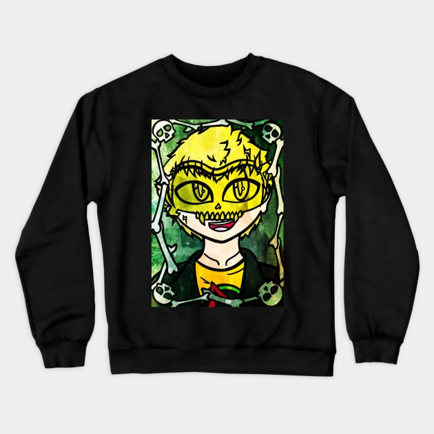 Skull's Mask Crewneck Sweatshirt by ScribbleSketchScoo